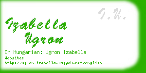 izabella ugron business card